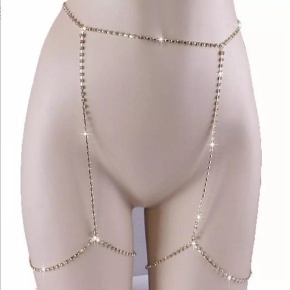 GOLD Rhinestone Garter - Picture 5 of 6